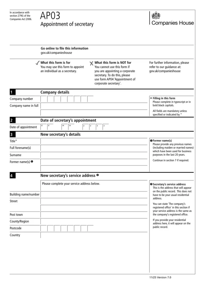 AP03, page 1 of the official form